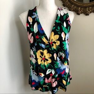 Anthropologie Deletta Floral Wrap Tank